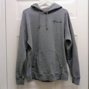 Abercrombie & Fitch Relaxed Soft Fleece Hoodie Gray Large Embroidered Logo